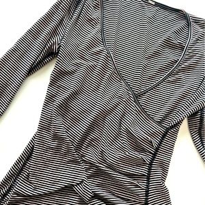 Lululemon Striped Vneck Wrap Top